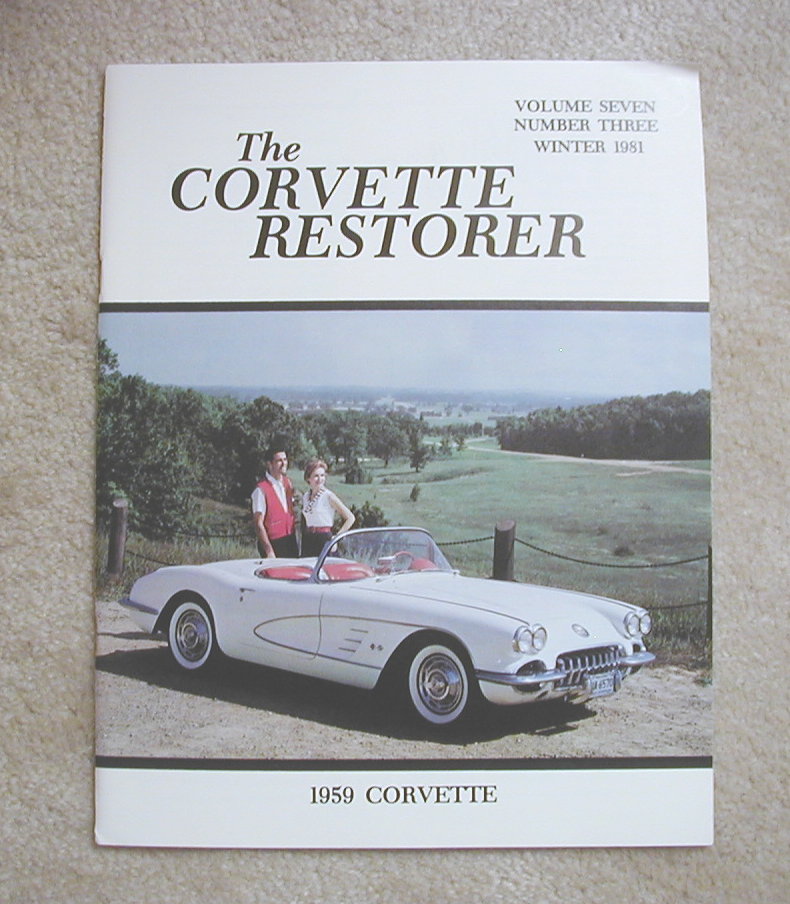 Corvette Restorer, Volume 7 Number 3 Winter 1981